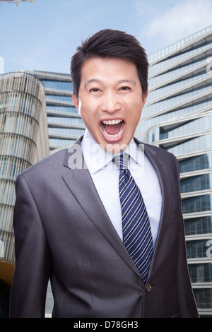 Portrait Mann schreien Stockfoto