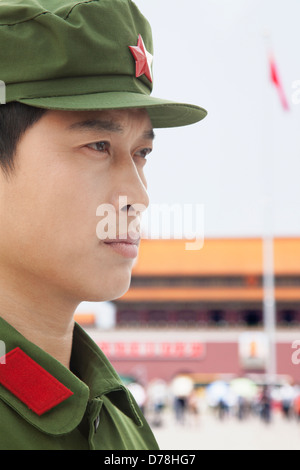 Chinesische kommunistische Soldat Stockfoto