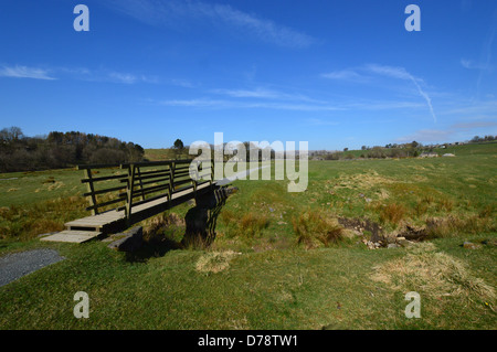 Holzsteg in der Nähe von Grassington auf den Dales so Long Distance Fußweg Wharfedale Yorkshire Stockfoto