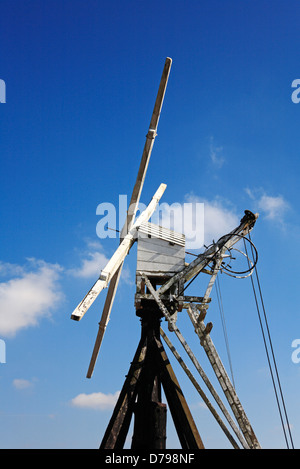 Eine detaillierte Ansicht der Clayrack Mill von River Ant auf den Norfolk Broads in der Nähe wie Hill, Ludham, Norfolk, England, Vereinigtes Königreich. Stockfoto