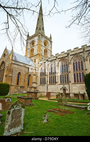 Holy Trinity Church, wo Shakespeare wurde getauft und ist, begraben Stratford bei Avon Warwickshire UK Stockfoto