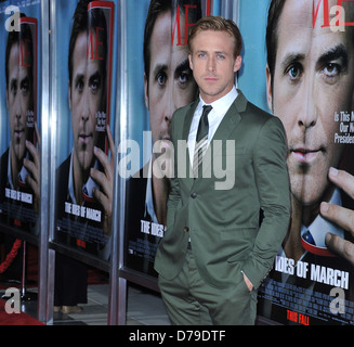 Ryan Gosling statt die Premiere von "Die Iden des März" am Akademietheater - Ankünfte Los Angeles, Kalifornien - 27.09.11 Stockfoto