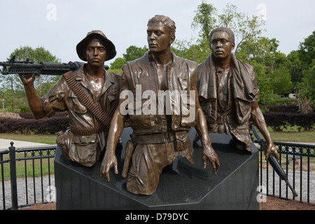 Die Skulptur ist ein Detail Stimmen aus den ursprünglichen Formen der Statue Friedrich Hart'sThree Soldaten in Vietnam Veterans Memorial Stockfoto