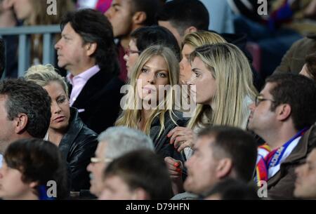 Barcelona, Spanien. 1. Mai 2013.  Champions League-Halbfinale Seond Bein.  FC Barcelona gegen Bayern München Sarah Brandner Freundin von Bastian Schweinsteiger auf der Tribüne. Bildnachweis: Aktion Plus Sportbilder / Alamy Live News Stockfoto