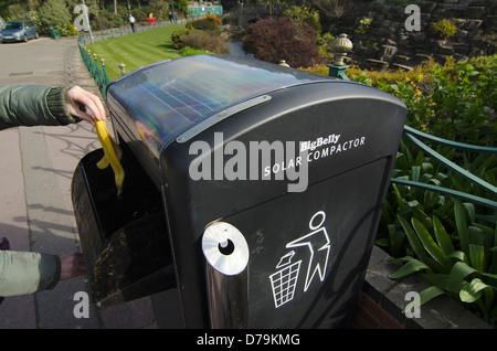 BigBelly solar Müllpresse Stockfoto