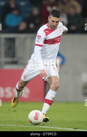 Vedad Ibisevic (Stuttgart), 17. Februar 2013 - Fußball / Fußball: Bundesliga-Spiel zwischen der TSG 1899 Hoffenheim 0-1 VfB Stuttgart im Rhein-Neckar-Arena in Sinsheim, Deutschland. (Foto: AFLO) Stockfoto