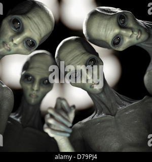 Entführung durch Außerirdische Stockfoto