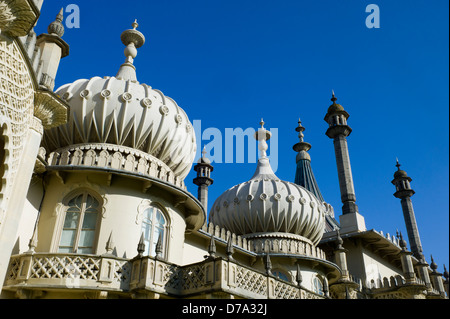 Verzierten Kuppeln und Minarette, Brighton Royal Pavilion, UK Stockfoto