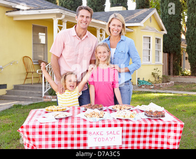 Familie, Liebe Kuchenverkauf Stockfoto