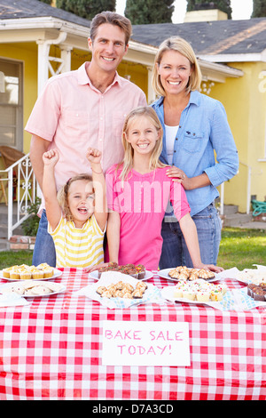 Familie, Liebe Kuchenverkauf Stockfoto