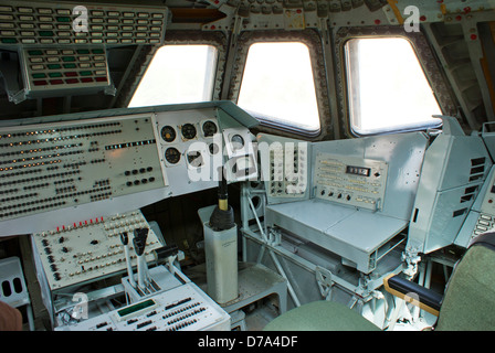 Flugdeck russische Raumfähre Buran im Museum Baikonur Raum Museum Kosmodrom Baikonur, Kasachstan Stockfoto