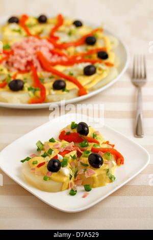 Kartoffel-Salat. Rezept zur Verfügung. Stockfoto