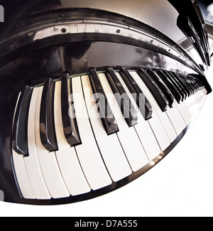 Klavier fisheye Stockfoto