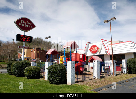 Ein Blick auf eine Dairy Queen Restaurant in Asheville, North Carolina Stockfoto