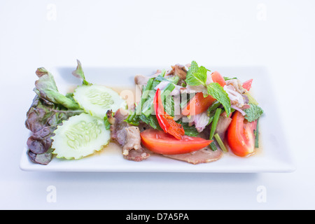 Würzige Hals Schweinefleisch ist Essen thailand Stockfoto