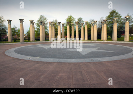 Ein Blick auf die Glockenspiele im Bicentennial Capitol Mall State Park in Nashville, Tennessee Stockfoto