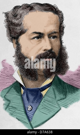 Charles Auguste Heriot (1825-1879). Französischer Unternehmer. Gravur. Stockfoto