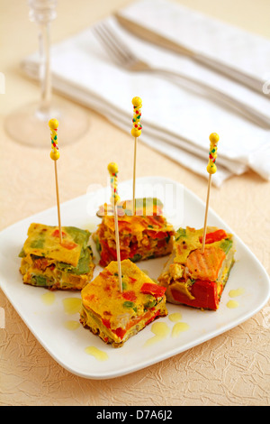 Gemüse Omelette. Rezept zur Verfügung. Stockfoto