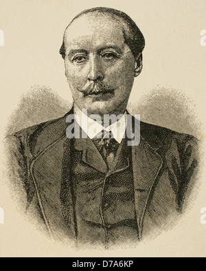 Paul von Hatzfeldt (1831-1901). War ein deutscher Diplomat. Porträt. Gravur. Stockfoto