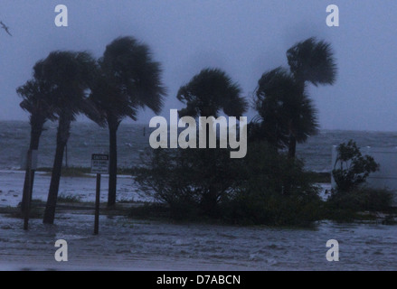 Hurricane Isaac Teige Gulfport MS starke Winde Sturmflut. 29. August 2012 Mississippi USA Stockfoto