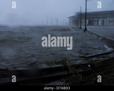 Hurricane Isaac Teige Gulfport MS starke Winde Sturmflut. 29. August 2012 Mississippi USA Stockfoto