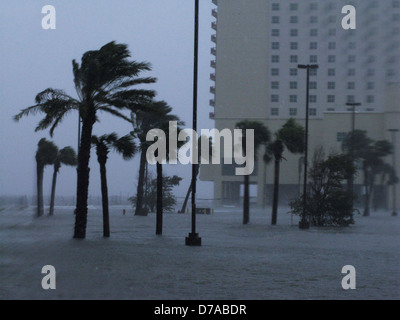 Hurricane Isaac Teige Gulfport MS starke Winde Sturmflut. 29. August 2012 Mississippi USA Stockfoto