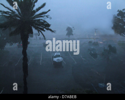 Hurricane Isaac Teige Gulfport MS starke Winde Sturmflut. 29. August 2012 Mississippi USA Stockfoto