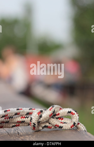 Detail der Knoten im Freien mit Unschärfe Hintergrund Stockfoto