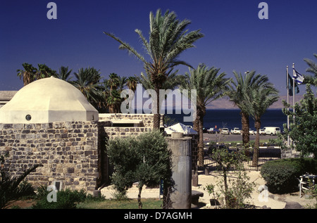Die alten Hot Springs in Hamat Tiberias Hammath oder Hamma Komplex befindet sich eine antike Ausgrabungsstätte am Ufer des See Genezareth Israel Stockfoto