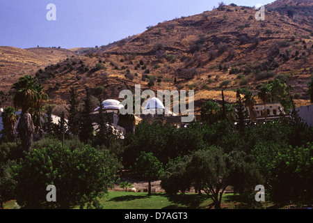 Blick auf das Grab von Rabbi Meir Baal Hanes, die um 217 CE gelebt und ist einer der wichtigsten jüdischen Wallfahrtsort in Israel am südlichen Stadtrand von Tiberias entfernt, am westlichen Ufer des Sees von Galiläa, im Norden Israels als Stockfoto