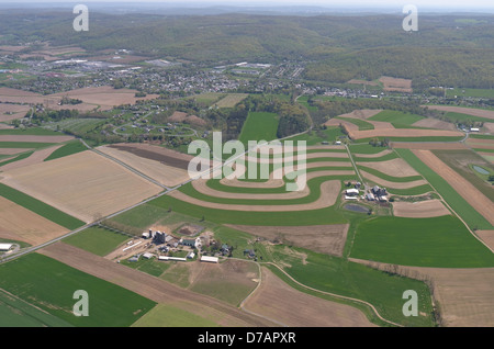 Luftaufnahme von Bauernhöfen in New Jersey Stockfoto