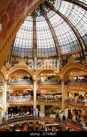 Europa Frankreich Paris Galeries Lafayette Stockfoto