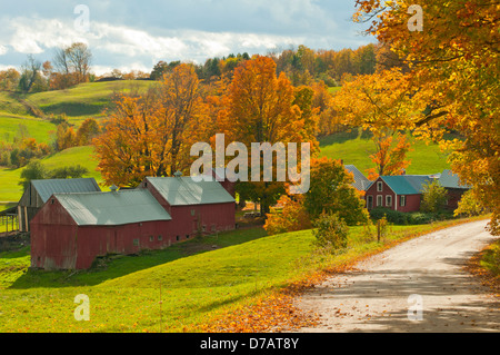 Jenne Straße Farm, Vermont, USA Stockfoto