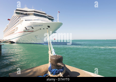 Schiff, Carnival Conquest, Key West, Florida, USA Stockfoto