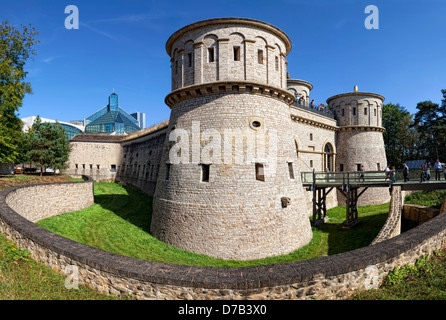 Historischen Fort Thuengen, Museum Gebäude des Musée d ' Art Moderne Grand-Duc Jean Mudam, Kirchberg-Plateau, Luxemburg-Stadt, Europa Stockfoto