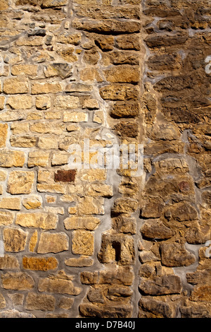 Steinmauer,, Ruinen Burg Beaufort oder Belfort, Luxemburg, Europa, sterben Burgruine Beaufort Oder Belfort, Luxemburg, Europa Stockfoto