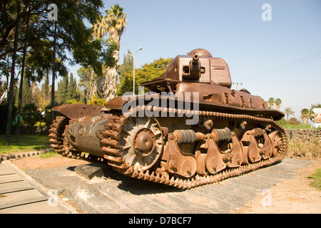 Renault 35 Syrische Panzer die angegriffenen Kibbuz Degania Alef während Krieg von 1948 Stockfoto