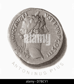 Antoninus Pius, aka Antoninus 86 AD –161 AD. Römischer Kaiser Stockfoto