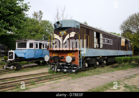 Diesel-elektrische Lokomotive Klasse WDM/4 18001 National Railway Museum Chanakyapuri New Delhi Indien Stockfoto