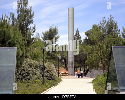 Die Säule des Heldentums in Yad Vashem Holocaust History Museum in Jerusalem Stockfoto