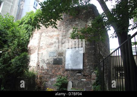 Die restlichen Wand des jüdischen Ghettos in Polen Warschau Stockfoto