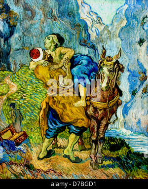 Der barmherzige Samariter 1890 (nach Delacroix) Vincent van Gogh 1853-1890 Niederlande Niederlande Stockfoto