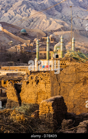 Tuyoq, eine alte Uyghur-muslimischen Pilgern Platz und gut erhaltenen altes Dorf in der Nähe von Turpan, Xinjiang, China Stockfoto