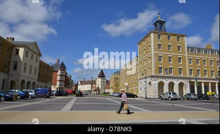 Königin-Mutter Square, Verkehrssysteme, Dorset, UK. Stockfoto