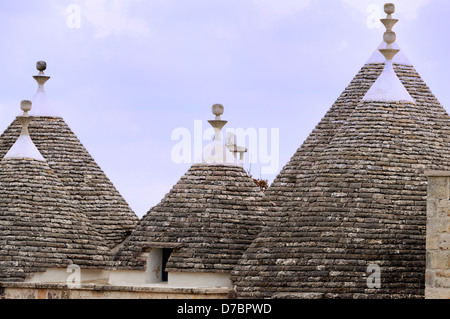 Murge Apulien, Italien - charakteristischen Trulli in der Nähe von Landschaft Alberobello Stockfoto