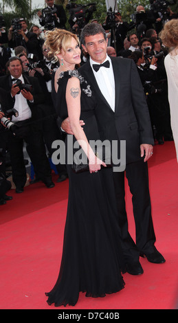 Melanie Griffith und Antonio Banderas Cannes International Film Festival 2011 - Tag 1 - Eröffnungsfeier und Midnight In Paris Stockfoto