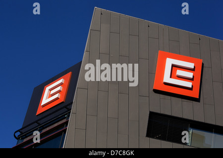 CEZ-Zeichen-Logo tschechischer Energieverteiler Stockfoto