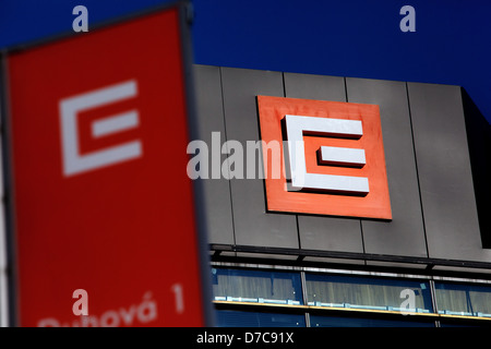 CEZ-Logo, Schild tschechischer Energieverteiler Stockfoto