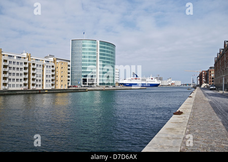 DFDS Autofähre Krone Seaways festgemacht an der DFDS terminal in Süddänemark frei Hafen Kopenhagen Segeln nach Oslo Stockfoto