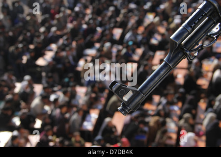 Afghanische Polizei bieten Sicherheit für Mädchenschulen in Afghanistan Herat Provinz Stockfoto